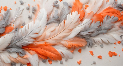 Панно AG-FT-011, Feathers, Design Studio 3D